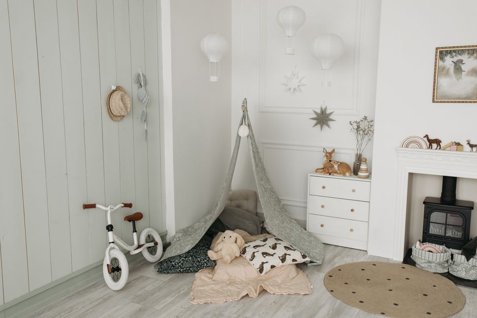 Chambre d'enfant décorée avec des couleurs pastel. Chambre d'enfant décorée avec des couleurs pastel.